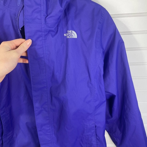 The North Face Purple Hooded Full Zip Windbreaker/Rain Jacket EUC XL Girls - Picture 14 of 17
